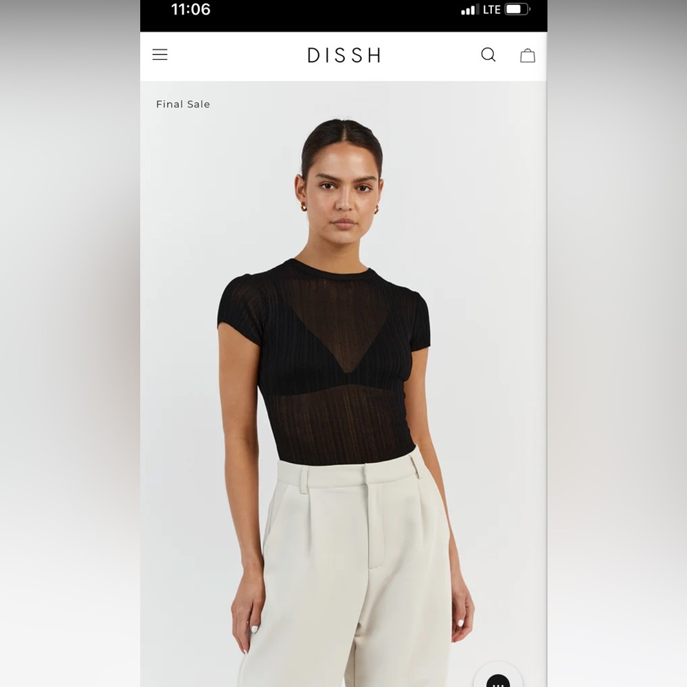 Dissh Harper tee only tried on never worn🖤